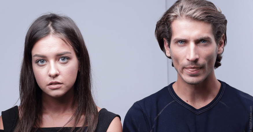 Beziehungsstress: Paar schaut angespannt